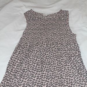 Maternity Blouse, Pink and Black with bow details